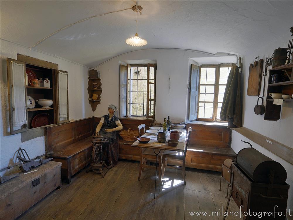 Rosazza (Biella, Italy) - Kitchen of the House Museum of the Upper Cervo Valley